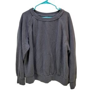 PrAna Sweatshirt Womens 3X Cozy Up Gray Pullover Raglan Long Sleeve Relaxed Fit